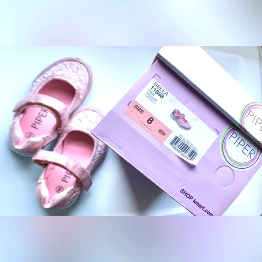 🩷Dress Shoes🩷 Toddler Bella Pink, Hook & Loop closure - Picture 2 of 7